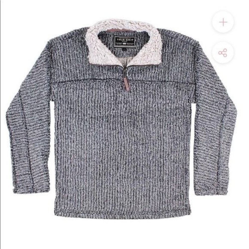 True Grit Frosty Cord Pile 1/4 Zip Pullover - Picture 8 of 8